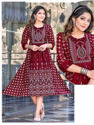 Fashion Talk Combo 1042Wholesale Printed  Anarkali Kurti Catalog